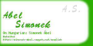 abel simonek business card
